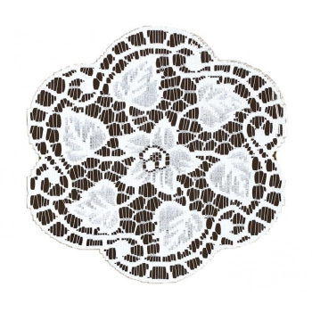 Biała serwetka żakardowa 22194 śr.30 cm